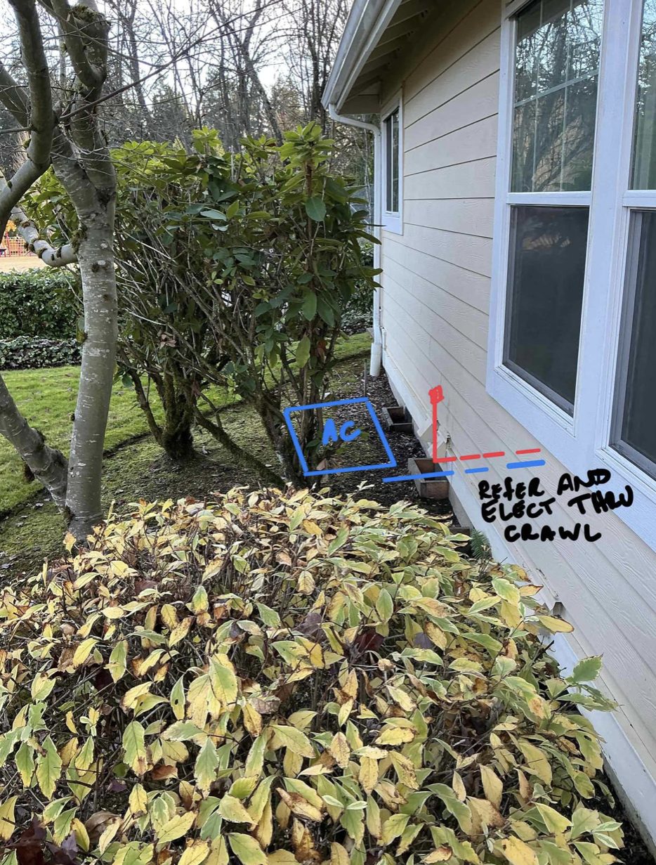New air conditioning line set and condenser connections at the Kirkland townhouse