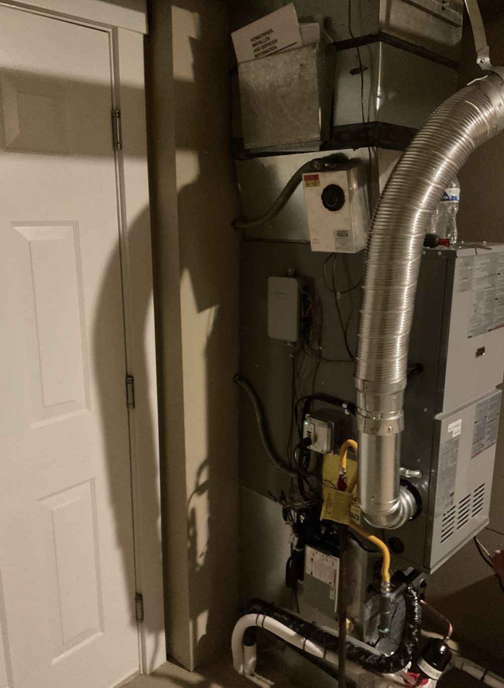 Updated wiring and equipment connections at the Kirkland townhouse